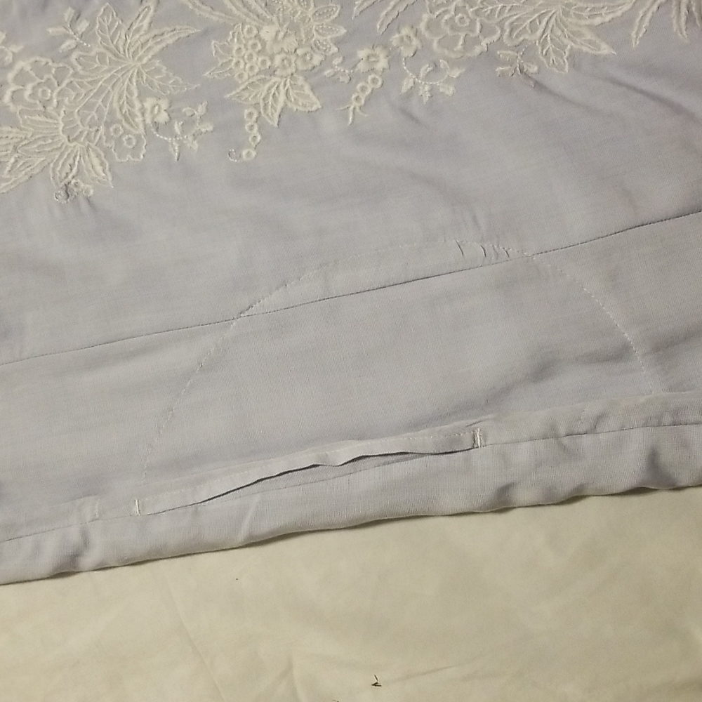 J. Jill light blue Duster Tunic w/floral Embroidery 🪞 - Picture 6 of 12